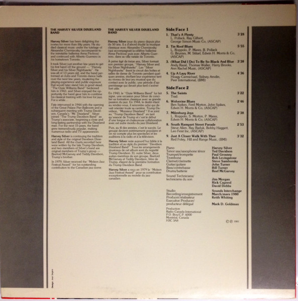 The Harvey Silver Dixieland Band - The Harvey Silver Dixieland Band | Radio Canada International (RCI 518) - 2 The Harvey Silver Dixieland Band - The Harvey Silver Dixieland Band | Radio Canada International (RCI 518) - 2