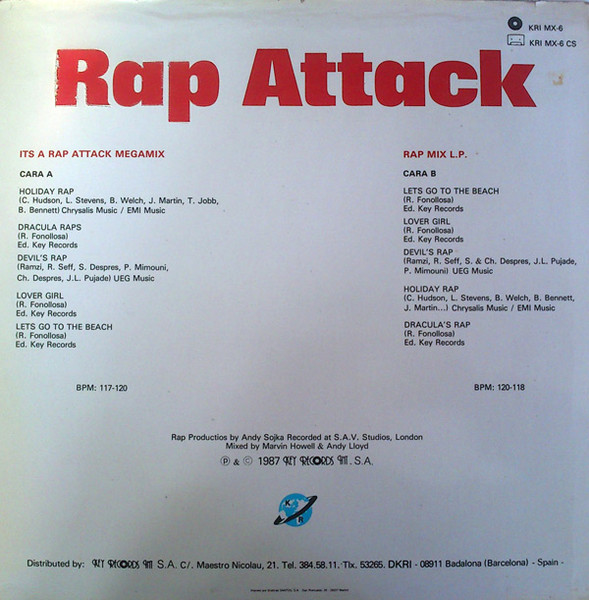 Various - Rap Attack | Key Records Int. (KRI-MX-6) - 2