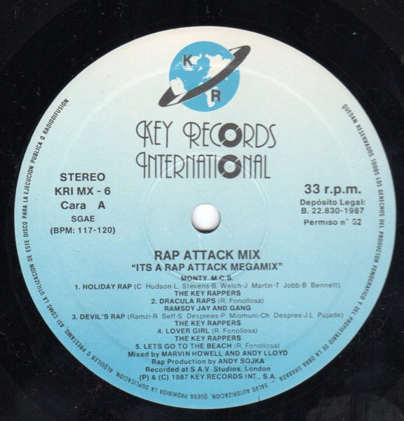 Various - Rap Attack | Key Records Int. (KRI-MX-6) - 3