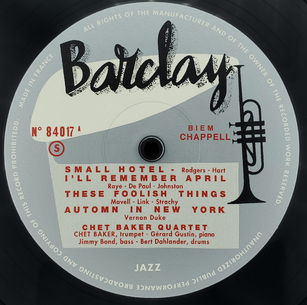 Chet Baker Quartet - Chet Baker Quartet | Sam Records (SR04/1) - 3