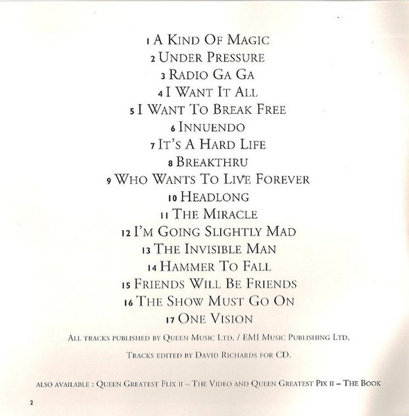 Queen - Greatest Hits II | Parlophone (CDP 79 7971 2) - 3