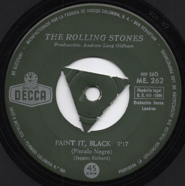 The Rolling Stones - Paint It, Black | Discos Decca (ME. 262)