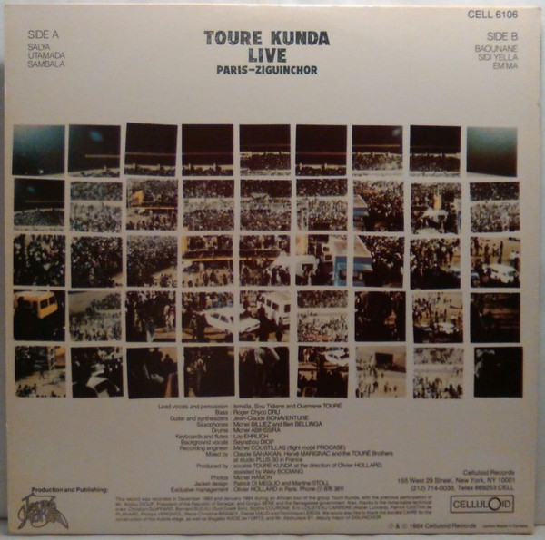 Touré Kunda - Live Paris-Ziguinchor | Celluloid (CELL 6106) - 2