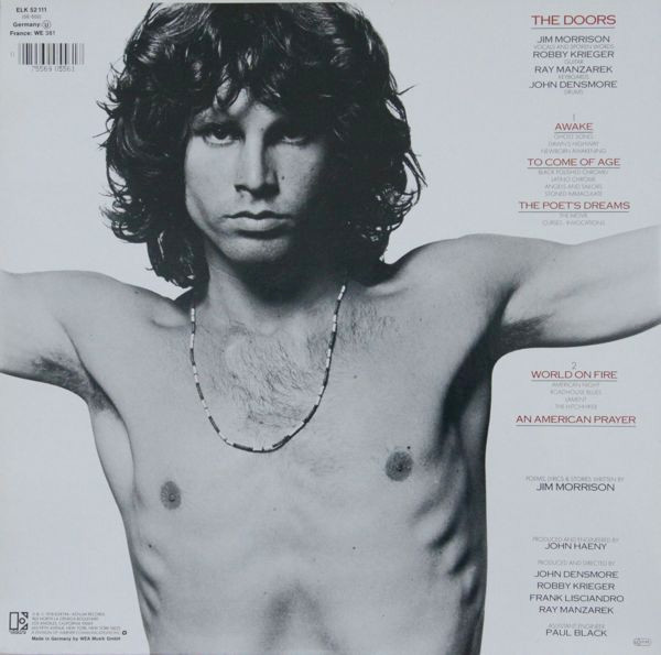 Jim Morrison Music By The Doors - An American Prayer | Elektra (K 52 111) - 4 Jim Morrison Music By The Doors - An American Prayer | Elektra (K 52 111) - 4