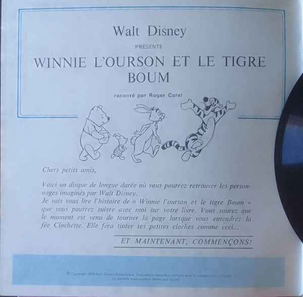 Roger Carel - Winnie L'ourson Et Le Tigre Boum | Disneyland (36622) - 3