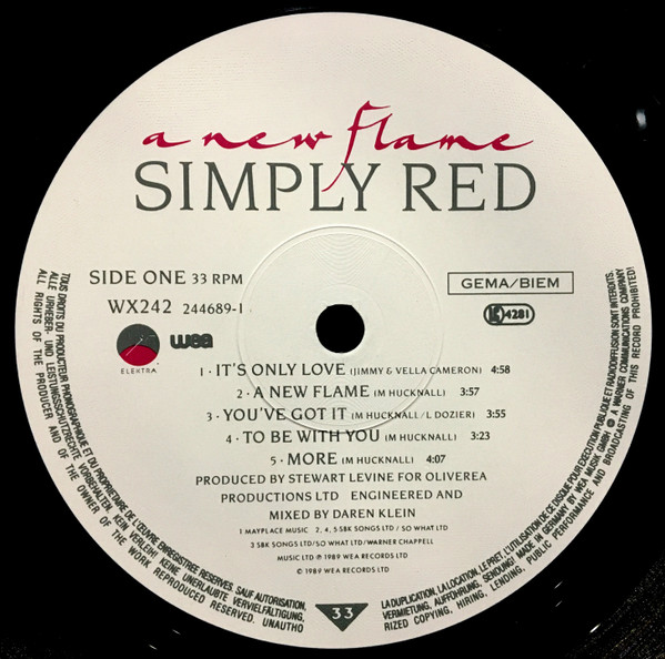 Simply Red - A New Flame | Elektra (WX 242) - 3