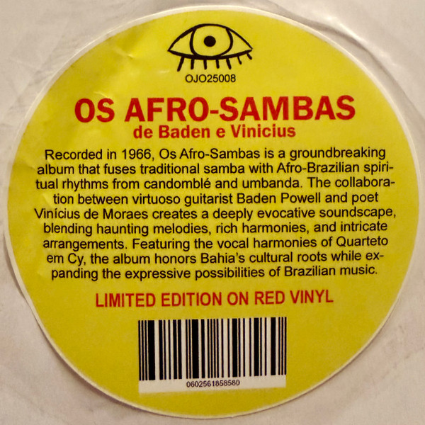 Baden Powell E Vinicius De Moraes - Os Afro Sambas | Ojo De Mujer (OJO25008) - 3 Baden Powell E Vinicius De Moraes - Os Afro Sambas | Ojo De Mujer (OJO25008) - 3