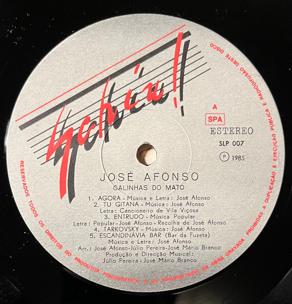 José Afonso - Galinhas Do Mato | Schiu! (SLP 007) - 3