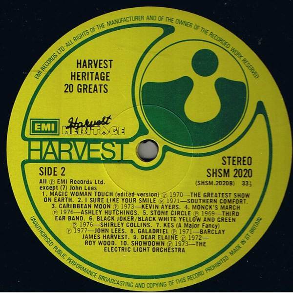 Various - Harvest Heritage 20 Greats | Harvest (SHSM 2020) - 4