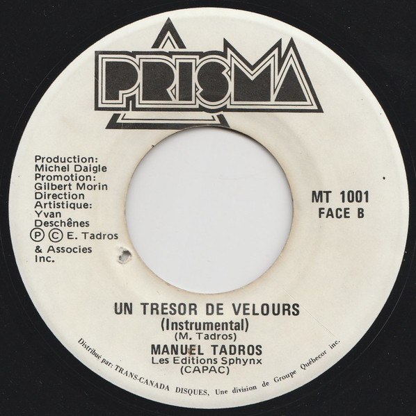 Manuel Tadros - Un Tresor De Velours (7") [Vinyl] | Prisma (MT 1001) - 2