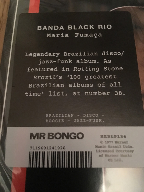 Banda Black Rio - Maria Fumaça | Mr Bongo (MRBLP134) - 2