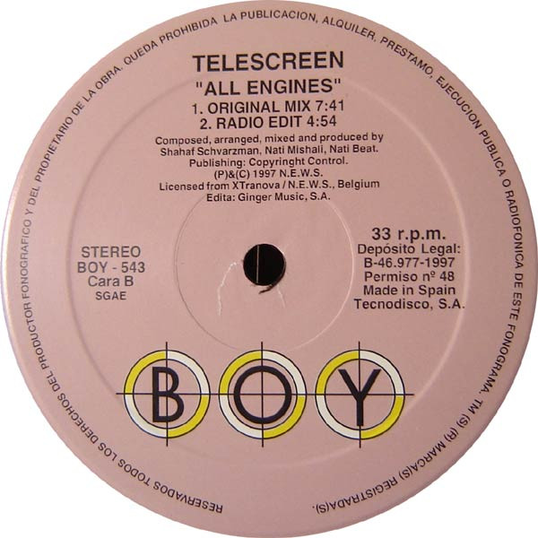 Telescreen - All Engines | Boy Records (BOY-543) - 2