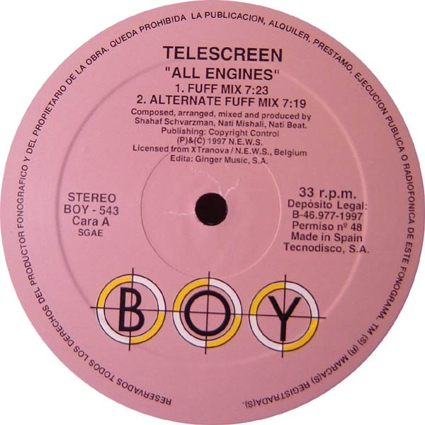 Telescreen - All Engines | Boy Records (BOY-543) - 3