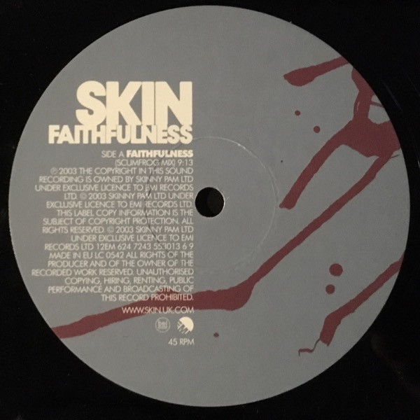 Skin - Faithfulness | EMI (12EM 624) - main