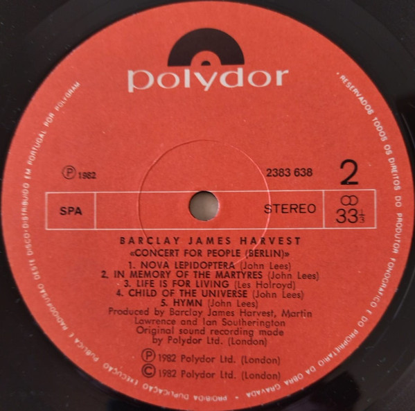 Barclay James Harvest - Berlin (A Concert For The People) | Polydor (2383 638) - 4