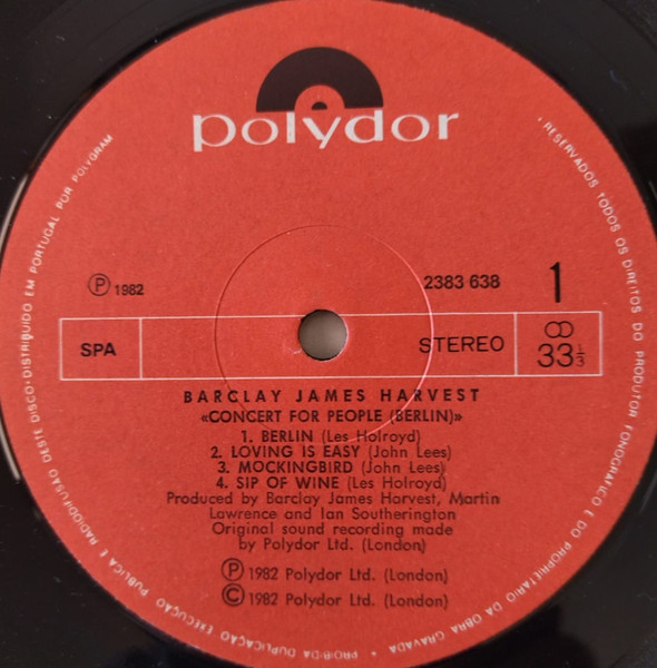 Barclay James Harvest - Berlin (A Concert For The People) | Polydor (2383 638) - 3