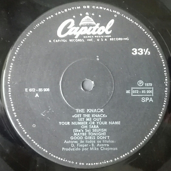The Knack - Get The Knack | Capitol Records (8E 072-85 906) - 3