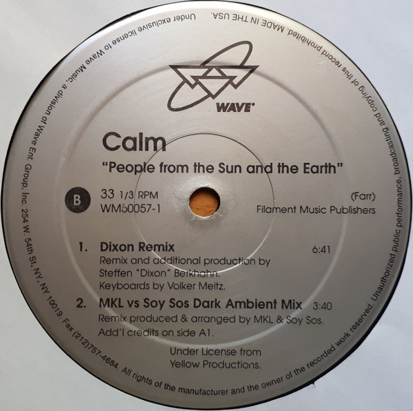 Calm - People From The Sun And The Earth | Wave Music (WM50057-1) - 3