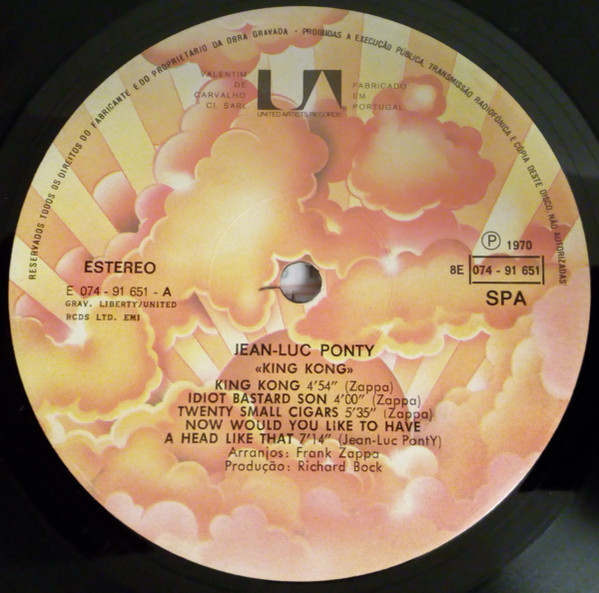Jean-Luc Ponty - King Kong | United Artists Records (8E 074 91651) - 3