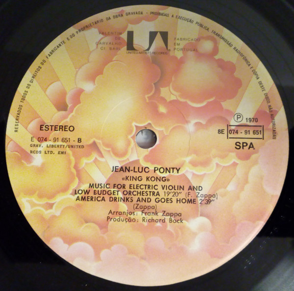 Jean-Luc Ponty - King Kong | United Artists Records (8E 074 91651) - 4