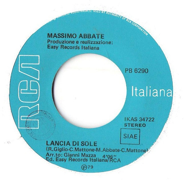 Massimo Abbate - Napule Cagnarrà / Lancia Di Sole | RCA (PB 6290) - 4 Massimo Abbate - Napule Cagnarrà / Lancia Di Sole | RCA (PB 6290) - 4