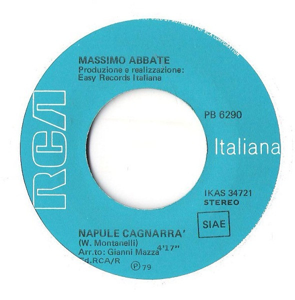 Massimo Abbate - Napule Cagnarrà / Lancia Di Sole | RCA (PB 6290) - 3 Massimo Abbate - Napule Cagnarrà / Lancia Di Sole | RCA (PB 6290) - 3