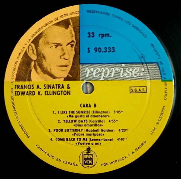 Frank Sinatra , Duke Ellington - Sinatra Y Ellington - Vinilo | Hispavox (S 90.333) - 4 Frank Sinatra , Duke Ellington - Sinatra Y Ellington - Vinilo | Hispavox (S 90.333) - 4