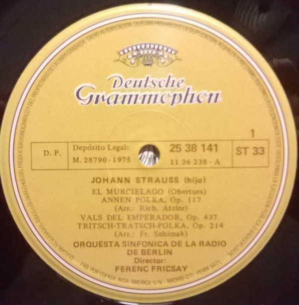Johann Strauss Jr. , Johann Strauss Sr. , Radio-Symphonie-Orchester Berlin , Ferenc Fricsay - El Danubio Azul / Valses Y Melodias De J. Strauss | Deutsche Grammophon (25 38 141) - 3