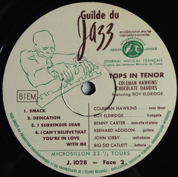 Chu Berry & His Little Jazz Ensemble / The Chocolate Dandies - Tops In Tenor | Guilde Du Jazz (J.1028) - 4