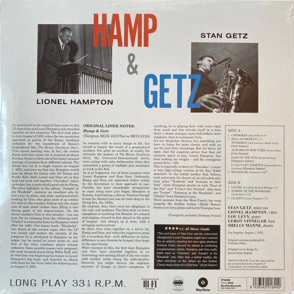 Stan Getz & Lionel Hampton - Hamp & Getz | WaxTime (772046) - 2 Stan Getz & Lionel Hampton - Hamp & Getz | WaxTime (772046) - 2
