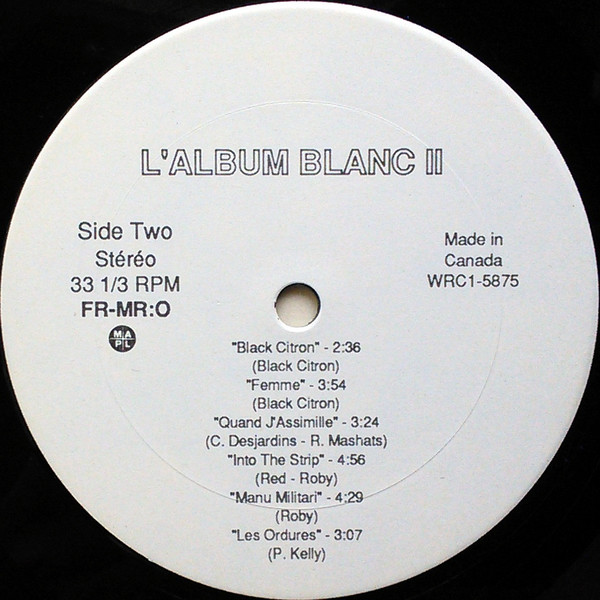 Various - L'album Blanc II | Studio Works, Montreal (WRC1-5875) - 4