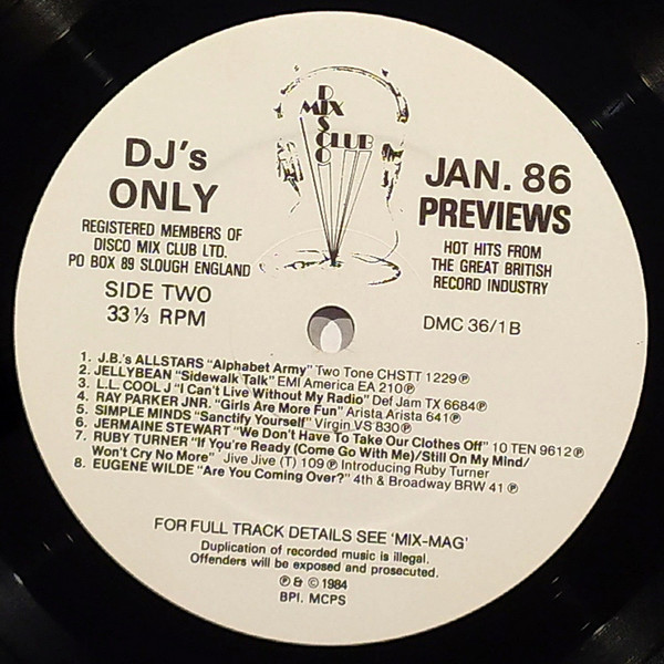 Various - January 86 - Previews | DMC (DMC 036/1) - 4 Various - January 86 - Previews | DMC (DMC 036/1) - 4
