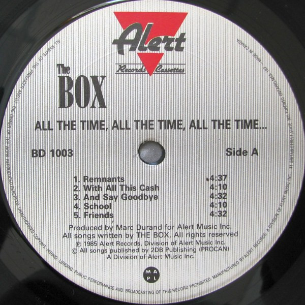 The Box - All The Time, All The Time, All The Time... | Alert Records (BD-1003) - 3 The Box - All The Time, All The Time, All The Time... | Alert Records (BD-1003) - 3