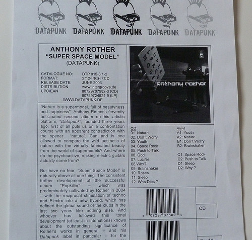 Anthony Rother - Super Space Model | Datapunk (DTP 15) - 4 Anthony Rother - Super Space Model | Datapunk (DTP 15) - 4