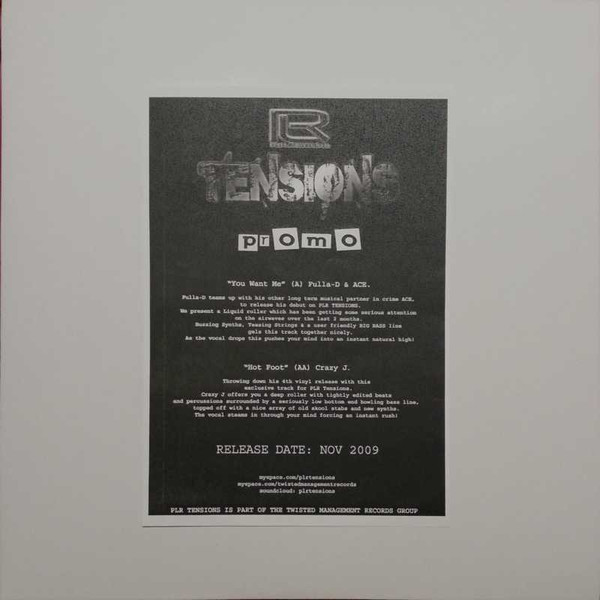 Fulla D , Ace / Crazy J - You Want Me / Hot Foot | PLR Tensions (TEN001)
