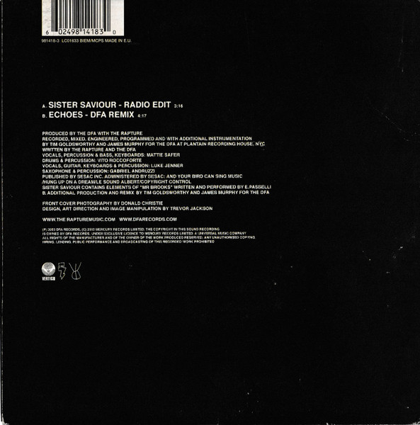 The Rapture - Sister Saviour | Vertigo (981418-3) - 2 The Rapture - Sister Saviour | Vertigo (981418-3) - 2