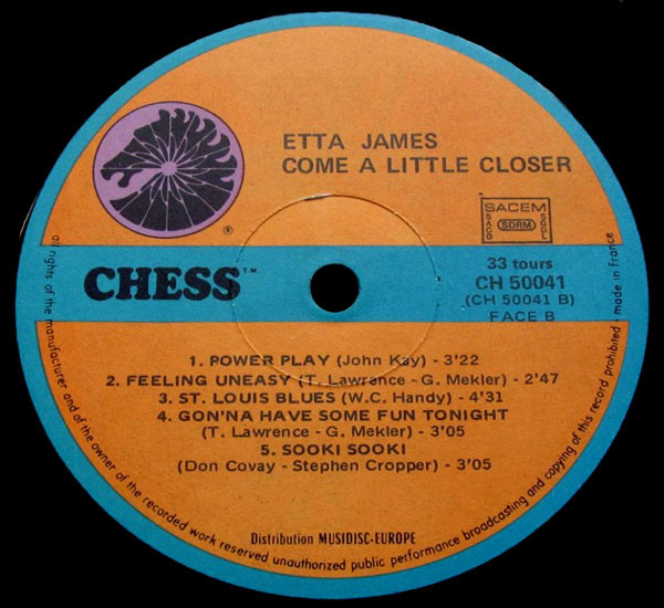 Etta James - Come A Little Closer | Chess (CH 50041) - 4 Etta James - Come A Little Closer | Chess (CH 50041) - 4