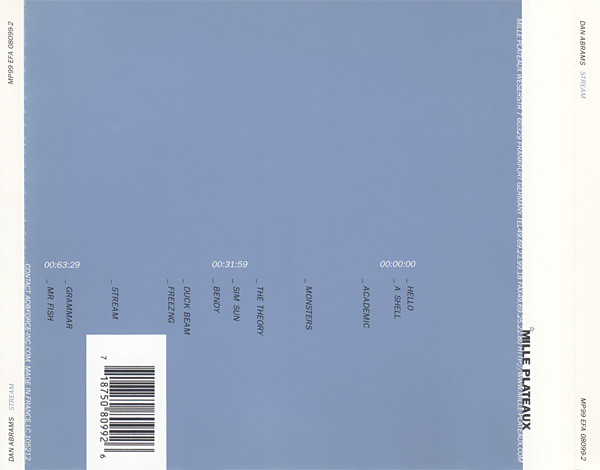 Dan Abrams - Stream | Mille Plateaux (MP99) - 2 Dan Abrams - Stream | Mille Plateaux (MP99) - 2