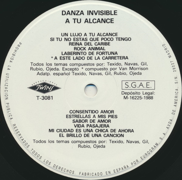 Danza Invisible - A Tu Alcance | Producciones Twins (T-3081) - 3