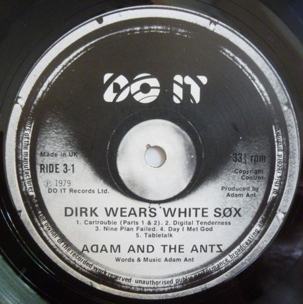 Adam And The Ants - Dirk Wears White Sox | Do It Records (RIDE 3) - 3 Adam And The Ants - Dirk Wears White Sox | Do It Records (RIDE 3) - 3