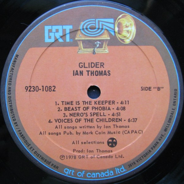 Ian Thomas Band - Glider [Vinyl] | GRT (9230-1082) - 4
