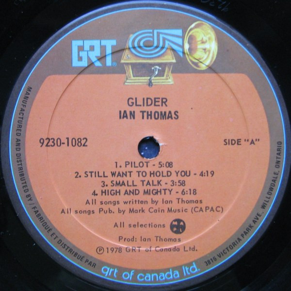 Ian Thomas Band - Glider [Vinyl] | GRT (9230-1082) - 3
