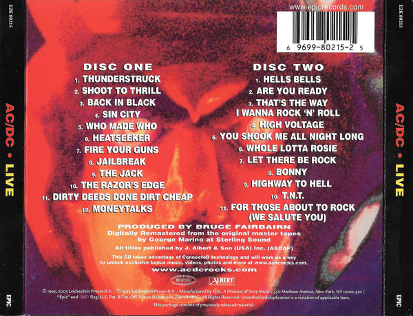 AC/DC - Live | Epic (E2K 80215) - 2