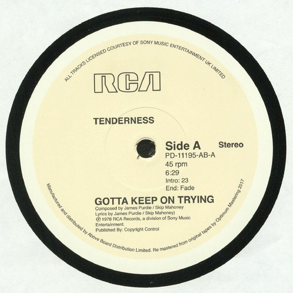 Tenderness - Gotta Keep On Trying | RCA (PD-11195-AB)