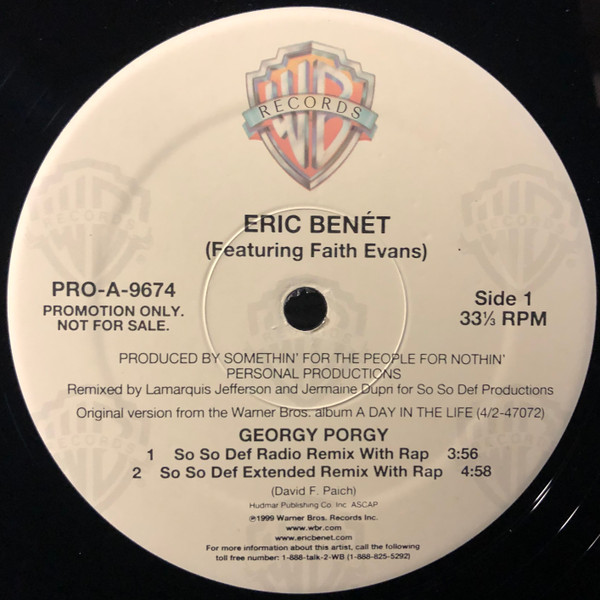 Eric Benét feat. Faith Evans - Georgy Porgy | Warner Bros. Records (PRO-A-9674) - main Eric Benét feat. Faith Evans - Georgy Porgy | Warner Bros. Records (PRO-A-9674) - main