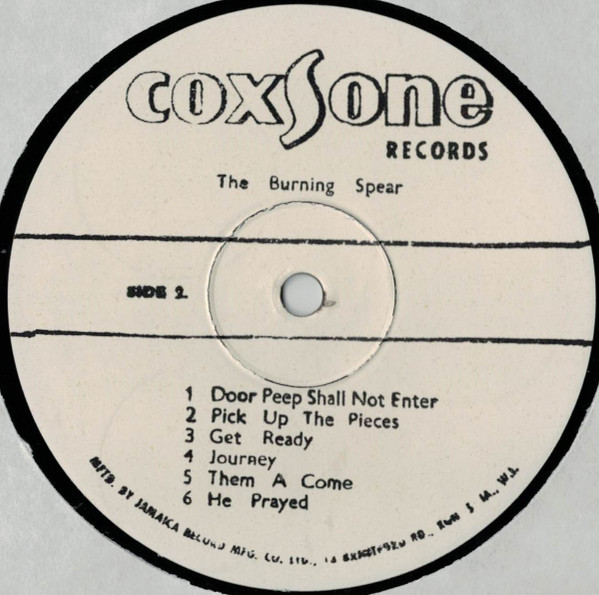 Burning Spear - Studio One Presents Burning Spear | Coxsone Records (none) - 4