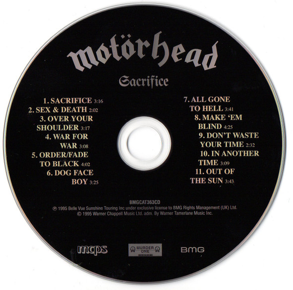 Motörhead - Sacrifice | BMG (BMGCAT363CD) - 3