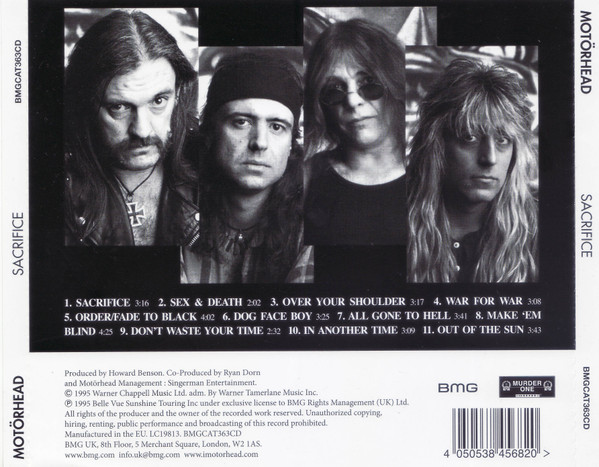 Motörhead - Sacrifice | BMG (BMGCAT363CD) - 2