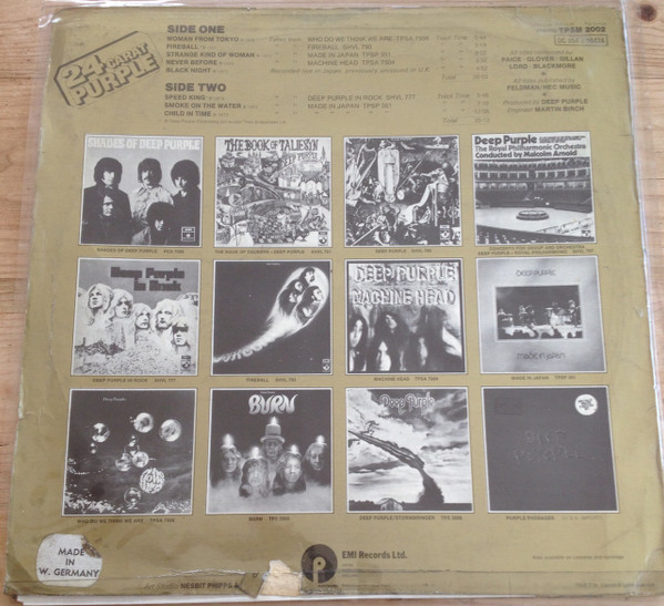 Deep Purple - 24 Carat Purple | Purple Records (TPSM 2002) - 2