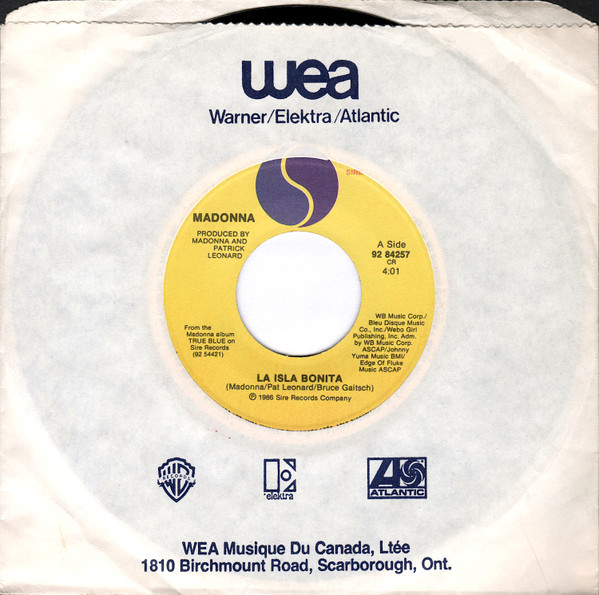 Madonna - La Isla Bonita (7") [Vinyl] | Sire (92 84257) - 3